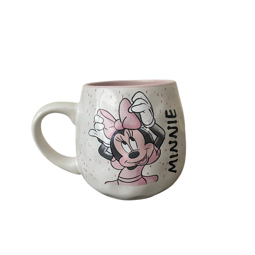Disney Minnie Mouse Pink White Ceramic Mug